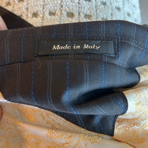 Tiglio 2pc Suit Super Merino’s Extrafine 150's SAMBUCA dual blue/gray Pinstripe - Picture 5 of 10